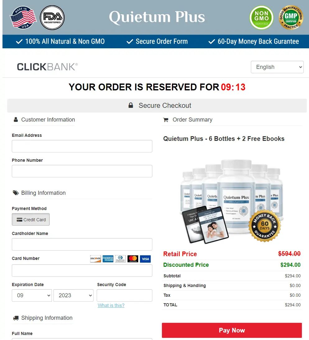 Quietum Plus - Order Page